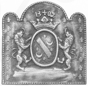 Plaque cheminée fonte Loiselet 90-99cm - RP0152