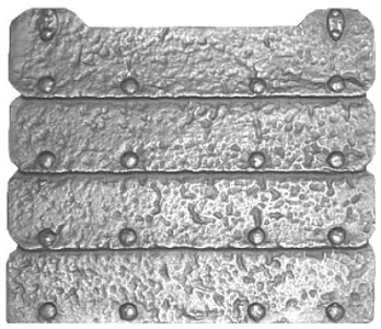 plaque cheminée fonte décoréee Loiselet - RP0185