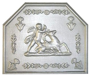 Plaque cheminée décorée Losilet 60-69 cm - RP0464A