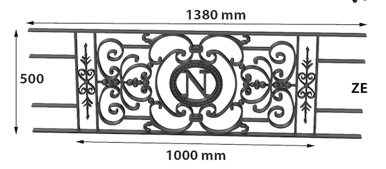 garde-corps, grille de balcon, balcon de croisés pour terrasse de jardin, immeuble, maison en fonte moulée et en fer forgé_loiselet-ZA