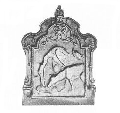 plaque de cheminee - la cigogne et le renard SP060 - 35x48cm