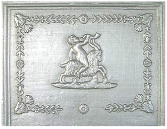 Plaque cheminée décorée Losilet 60-69 cm - RP0480B