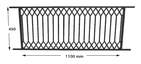 garde-corps, grille de balcon, balcon de croisés pour terrasse de jardin, immeuble, maison en fonte moulée et en fer forgé_loiselet-YZ