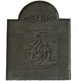 Plaque décorée de cheminée