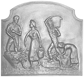 plaque de cheminée de 50cm à 59cm - SP064A