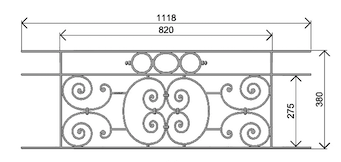 garde-corps, grille de balcon, balcon de croisés pour terrasse de jardin, immeuble, maison en fonte moulée et en fer forgé_loiselet-JX