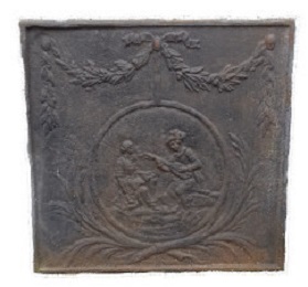 Plaque décorée de cheminée