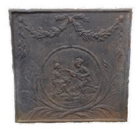 Plaque décorée de cheminée