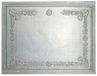 Plaque cheminée décorée Losilet 60-69 cm - RP0476