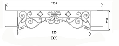 garde-corps, barre d'appui, appui de fenêtre, balustrade, en fonte moulée et fer forgé_LOISELET_BX