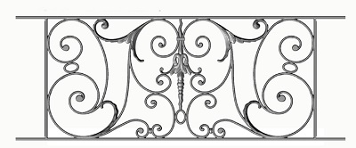 garde-corps, grille de balcon, balcon de croisés pour terrasse de jardin, immeuble, maison en fonte moulée et en fer forgé_loiselet-YD