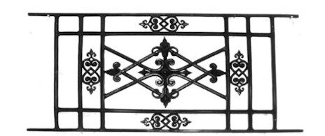 garde-corps, grille de balcon, balcon de croisés pour terrasse de jardin, immeuble, maison en fonte moulée et en fer forgé_loiselet-MM