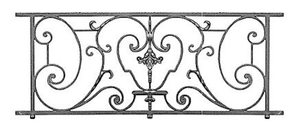 garde-corps, grille de balcon, balcon de croisés pour terrasse de jardin, immeuble, maison en fonte moulée et en fer forgé_loiselet-MR