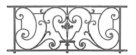 garde-corps, grille de balcon, balcon de croisés pour terrasse de jardin, immeuble, maison en fonte moulée et en fer forgé_loiselet-MR