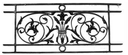 garde-corps, grille de balcon, balcon de croisés pour terrasse de jardin, immeuble, maison en fonte moulée et en fer forgé_loiselet-OA