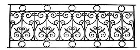 garde-corps, grille de balcon, balcon de croisés pour terrasse de jardin, immeuble, maison en fonte moulée et en fer forgé_loiselet-OH