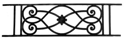 garde-corps, grille de balcon, balcon de croisés pour terrasse de jardin, immeuble, maison en fonte moulée et en fer forgé_loiselet-OJ