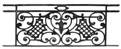 garde-corps, grille de balcon, balcon de croisés pour terrasse de jardin, immeuble, maison en fonte moulée et en fer forgé_loiselet-PN