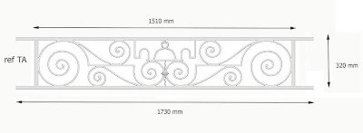 garde-corps, grille de balcon, balcon de croisés pour terrasse de jardin, immeuble, maison en fonte moulée et en fer forgé_loiselet-TA