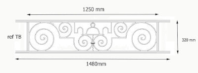 garde-corps, grille de balcon, balcon de croisés pour terrasse de jardin, immeuble, maison en fonte moulée et en fer forgé_loiselet-TB