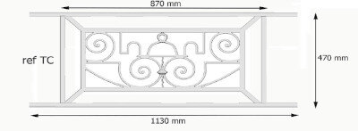 garde-corps, grille de balcon, balcon de croisés pour terrasse de jardin, immeuble, maison en fonte moulée et en fer forgé_loiselet-TC