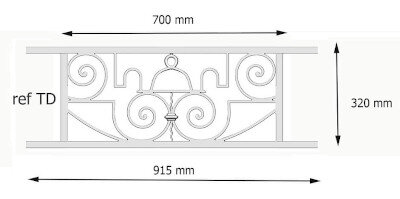 garde-corps, grille de balcon, balcon de croisés pour terrasse de jardin, immeuble, maison en fonte moulée et en fer forgé_loiselet-TD