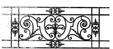 garde-corps, grille de balcon, balcon de croisés pour terrasse de jardin, immeuble, maison en fonte moulée et en fer forgé_loiselet-UJ