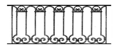 garde-corps, grille de balcon, balcon de croisés pour terrasse de jardin, immeuble, maison en fonte moulée et en fer forgé_loiselet-UR