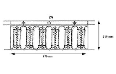 garde-corps, grille de balcon, balcon de croisés pour terrasse de jardin, immeuble, maison en fonte moulée et en fer forgé_loiselet-YA