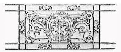 garde-corps, grille de balcon, balcon de croisés pour terrasse de jardin, immeuble, maison en fonte moulée et en fer forgé_loiselet-YL