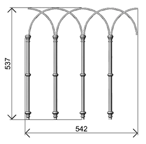 garde-corps, grille de balcon, balcon de croisés pour terrasse de jardin, immeuble, maison en fonte moulée et en fer forgé_loiselet-JX