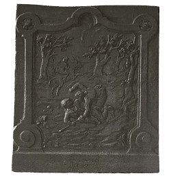 Plaque décorée de cheminée