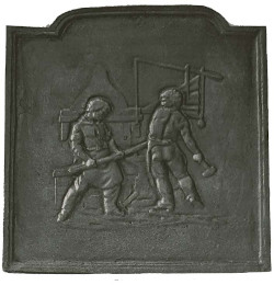 Plaque décorée de cheminée