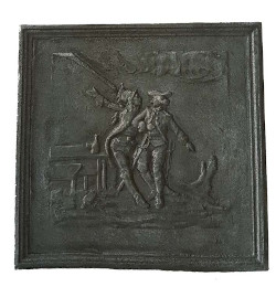 Plaque décorée de cheminée