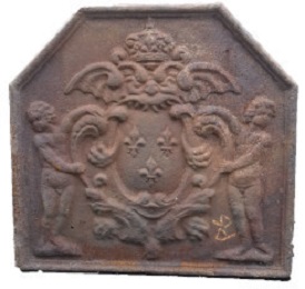 Plaque décorée de cheminée