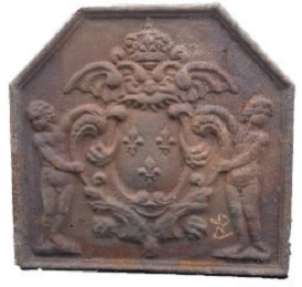 Plaque décorée de cheminée