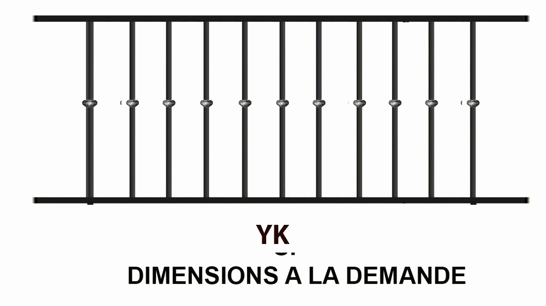 garde-corps, grille de balcon, balcon de croisés pour terrasse de jardin, immeuble, maison en fonte moulée et en fer forgé_loiselet-YZ