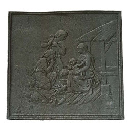 Plaque décorée de cheminée