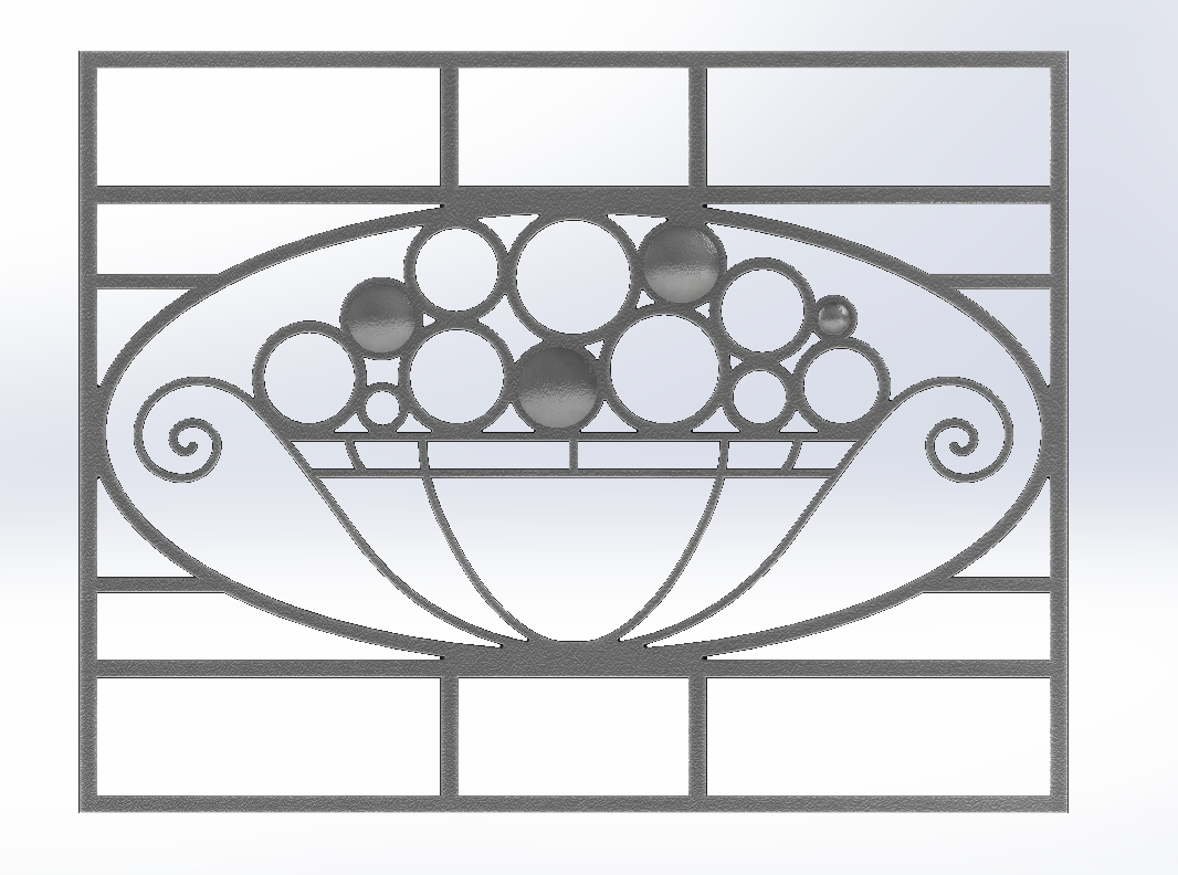 GRILLE DE BALCON - GARDE CORPS - BALUSTRADE - LOISELET - UB - FACE
