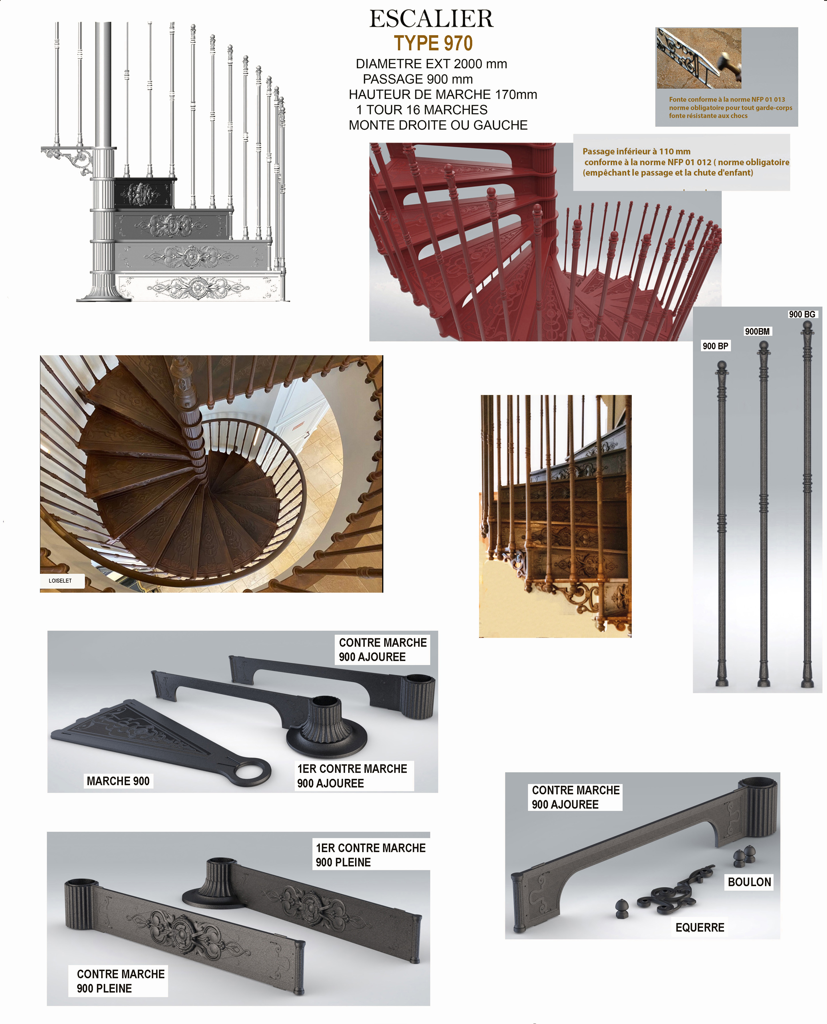 ESCALIER COLIMACON 970