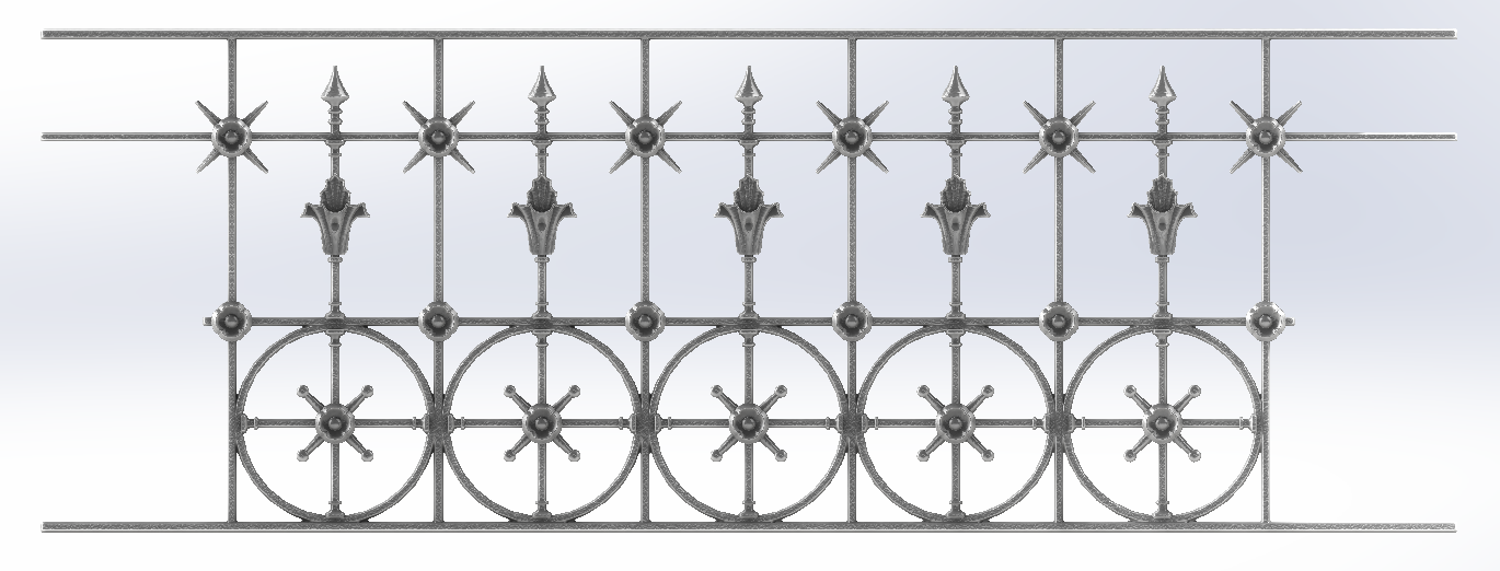 GRILLE DE BALCON - GARDE CORPS - BALUSTRADE - LOISELET - JN - FACE