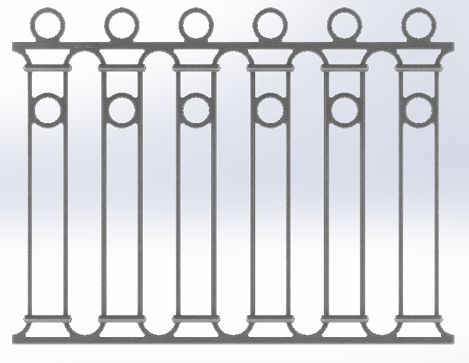 GRILLE DE BALCON - GARDE CORPS - BALUSTRADE - LOISELET - ZA - FACE