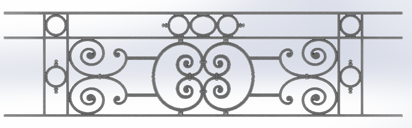 GRILLE DE BALCON - GARDE CORPS - BALUSTRADE - LOISELET - JB - FACE