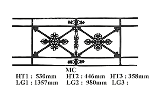 GRILLE DE BALCON GARDE CORPS BALUSTRADE LOISELET - MC