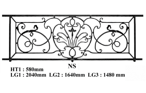 GRILLE DE BALCON GARDE CORPS BALUSTRADE LOISELET - NS