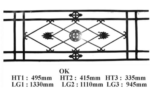 GRILLE DE BALCON GARDE CORPS BALUSTRADE LOISELET - OK