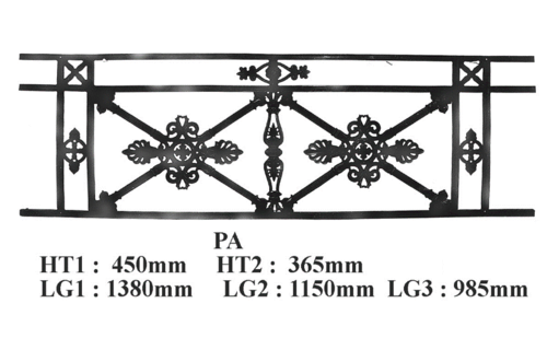 GRILLE DE BALCON GARDE CORPS BALUSTRADE LOISELET - PA