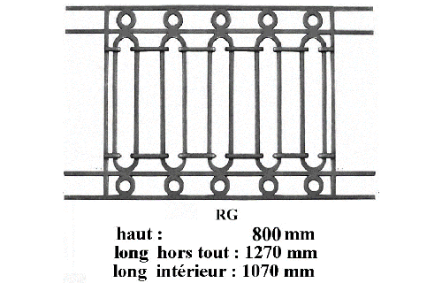 GRILLE DE BALCON GARDE CORPS BALUSTRADE LOISELET - RG