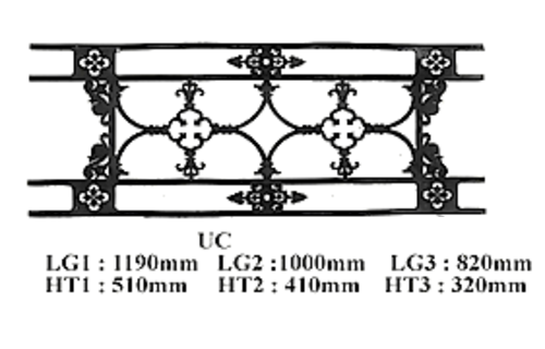 GRILLE DE BALCON GARDE CORPS BALUSTRADE LOISELET - UC