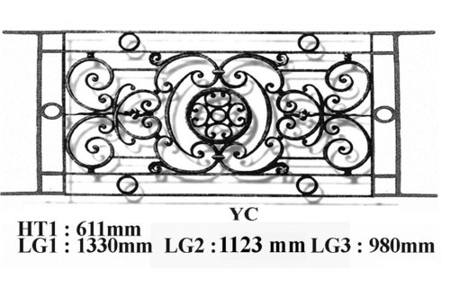 GRILLE DE BALCON GARDE CORPS BALUSTRADE LOISELET - YC